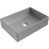 Mexen Goya lavabo de comptoir 45 x 32 cm, Gris clair mat - 22184561