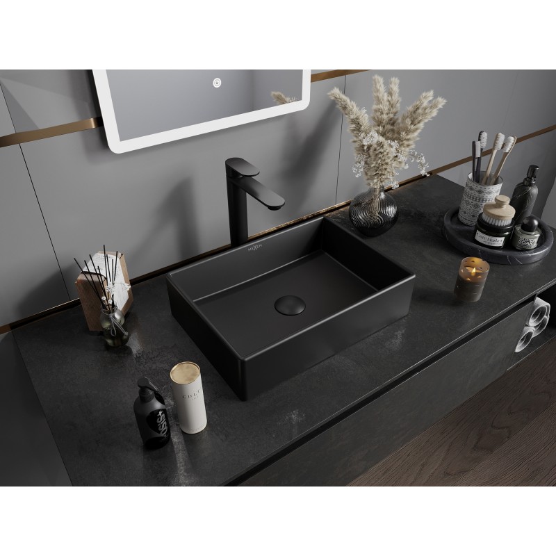 Mexen Goya lavabo à poser 45 x 32 cm, noir mat - 22184585