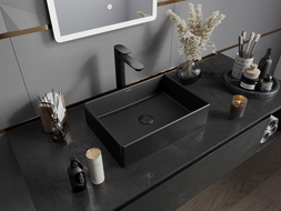 Mexen Goya lavabo de comptoir 45 x 32 cm, Noir mat - 22184585