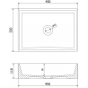 Mexen Goya lavabo de comptoir 45 x 32 cm, Noir mat - 22184585