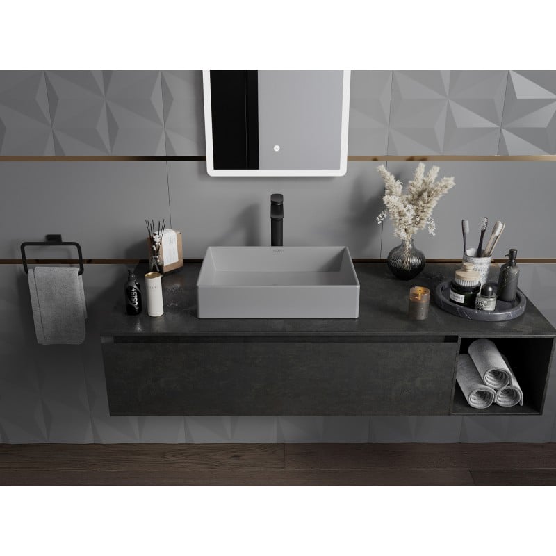 Mexen Goya lavabo à poser 51 x 37 cm, gris clair mat - 22185061
