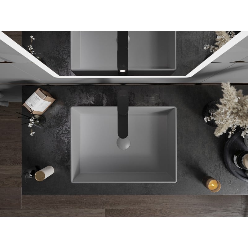 Mexen Goya lavabo à poser 51 x 37 cm, gris clair mat - 22185061