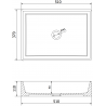 Mexen Goya lavabo de comptoir 51 x 37 cm, Gris clair mat - 22185061