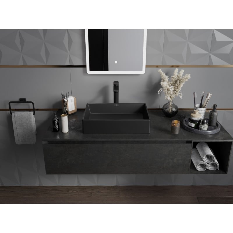 Mexen Goya lavabo à poser 51 x 37 cm, noir mat - 22185085