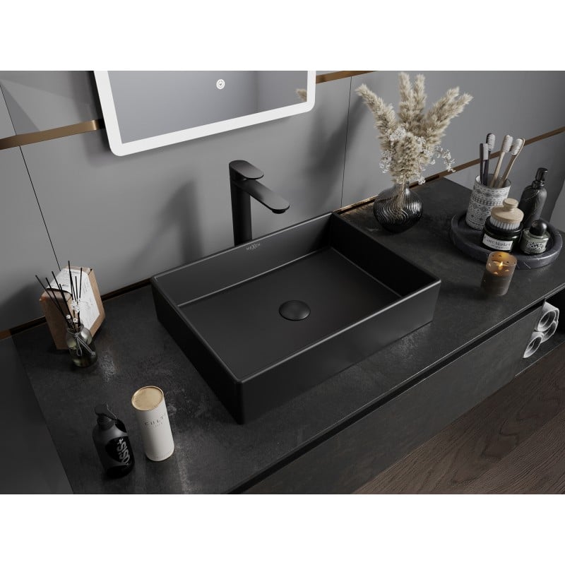 Mexen Goya lavabo à poser 51 x 37 cm, noir mat - 22185085