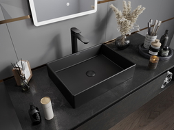 Mexen Goya lavabo de comptoir 51 x 37 cm, Noir mat - 22185085