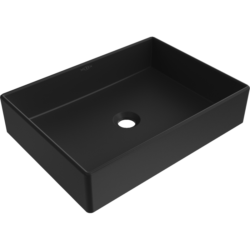 Mexen Goya lavabo de comptoir 51 x 37 cm, Noir mat - 22185085