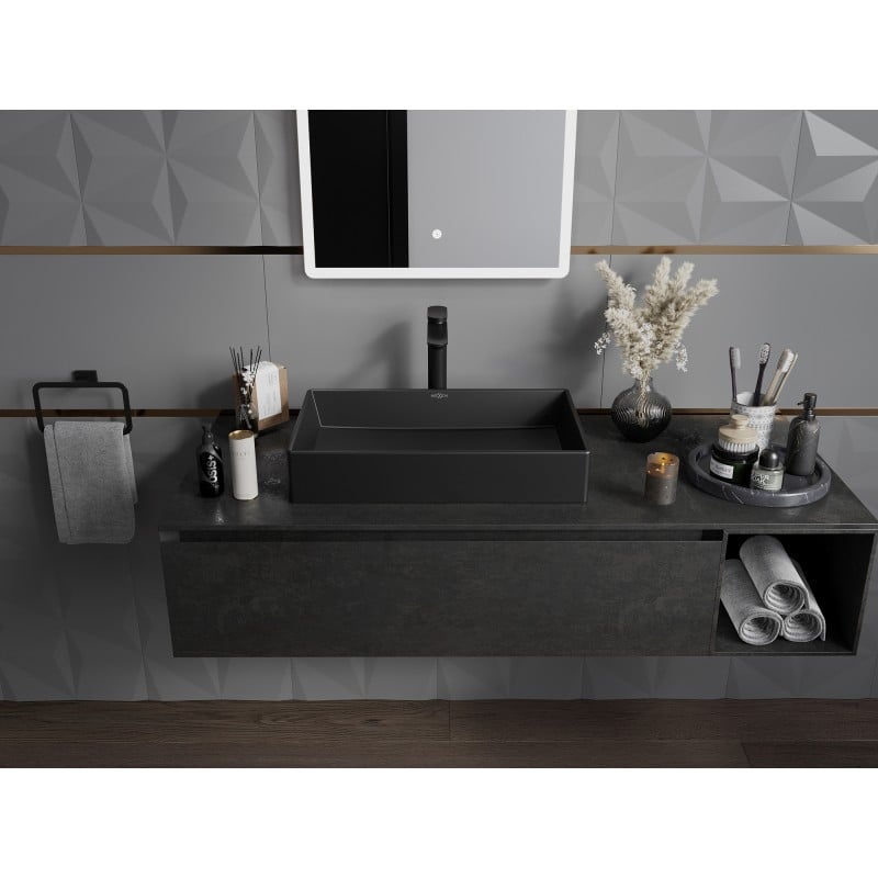 Mexen Goya lavabo de comptoir 60 x 37 cm, noir mat- 22186085