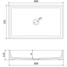 Mexen Goya lavabo de comptoir 60 x 37 cm, Noir mat- 22186085