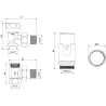 Mexen G00 ensemble thermostatique d'angle, blanc - W901-900-20