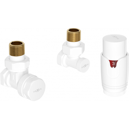 Mexen G00 ensemble thermostatique d'angle, blanc - W901-900-20