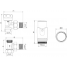 Mexen G00 ensemble thermostatique angulaire, doré - W901-900-50