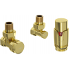 Mexen G00 ensemble thermostatique angulaire, doré - W901-900-50