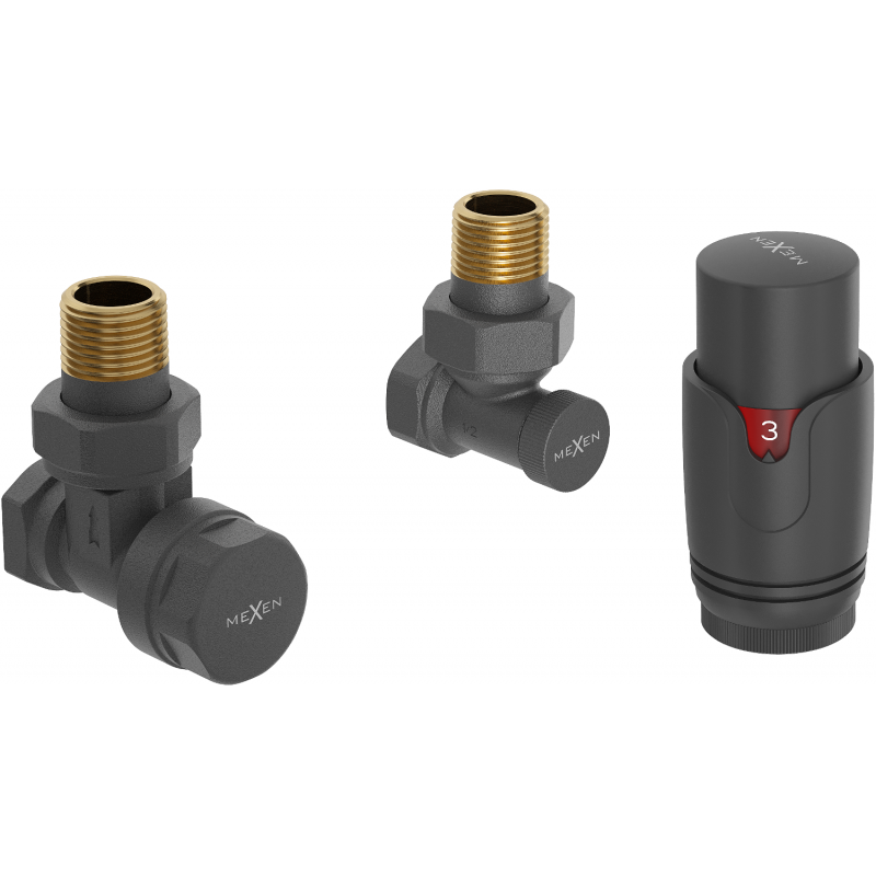 Mexen G00 ensemble thermostatique d'angle, anthracite - W901-900-66