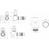 Mexen G00 ensemble thermostatique axial, blanc - W903-900-20