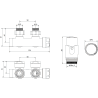 Mexen G00 ensemble thermostatique angulaire, Duplex, DN50, blanc - W907-900-20