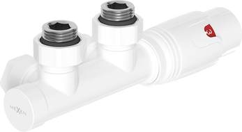 Mexen G00 ensemble thermostatique angulaire, Duplex, DN50, blanc - W907-900-20