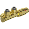Mexen G00 ensemble thermostatique coudé, Duplex, DN50, doré - W907-900-50