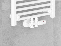Mexen G00 ensemble thermostatique coudé/droit, Duplex, DN50, blanc - W908-900-20