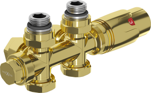 Mexen G00 ensemble thermostatique coudé/droit, Duplex, DN50, doré - W908-900-50