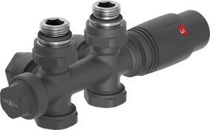 Mexen G00 ensemble thermostatique coudé/droit, Duplex, DN50, anthracite - W908-900-66