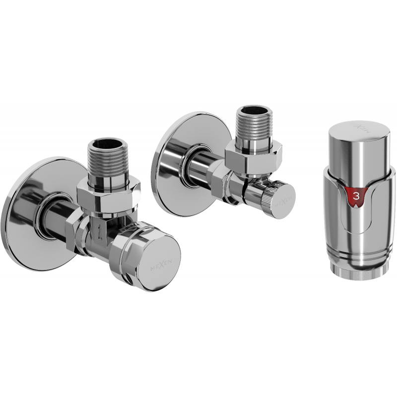 Mexen G00 ensemble thermostatique d'angle avec cache R, chrome - W901-900-904-01