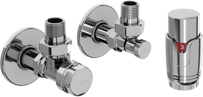 Mexen G00 ensemble thermostatique d'angle avec cache R, chrome - W901-900-904-01