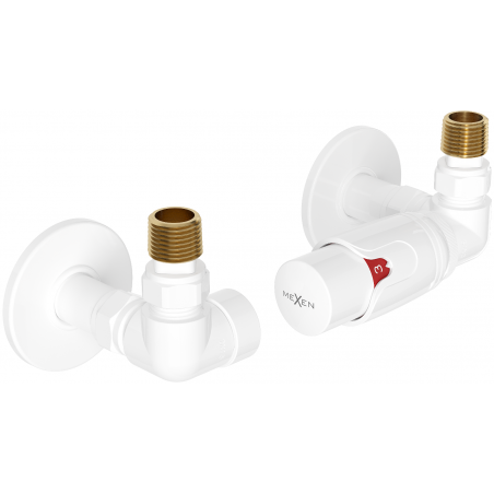Mexen G00 ensemble thermostatique axial avec rosace R, blanc - W903-900-904-20