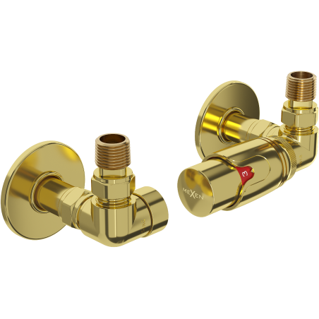 Mexen G00 ensemble thermostatique axial avec cache R, doré - W903-900-904-50