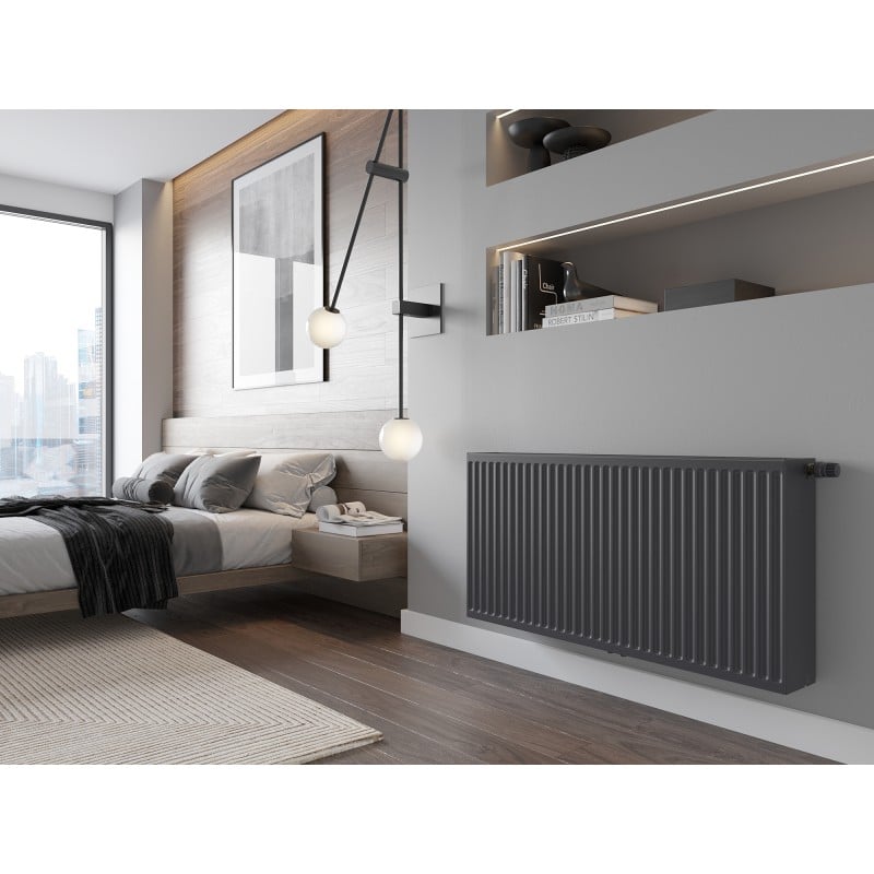 Mexen CC33 radiateur plat 400 x 800 mm, raccordement inférieur central, 1351 W, anthracite - W6C33-040-080-66
