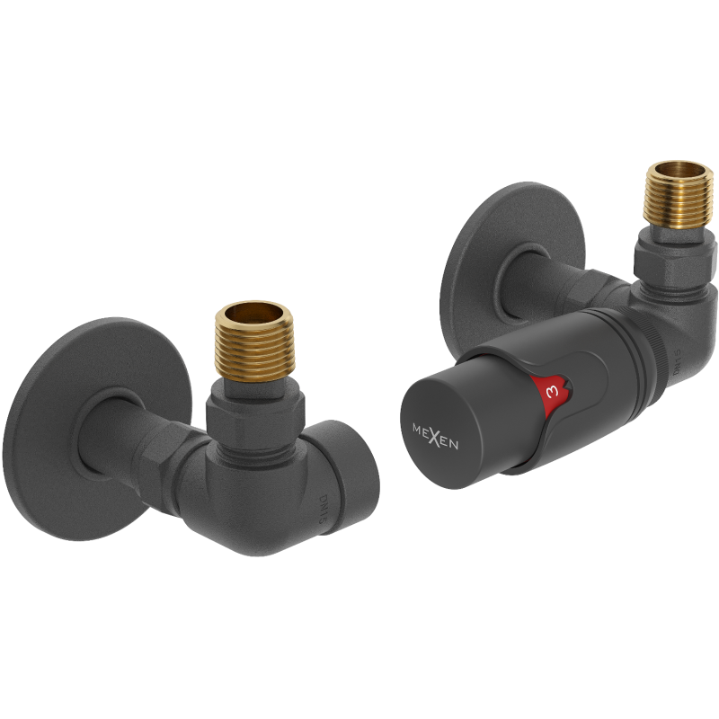 Mexen G00 ensemble thermostatique axial avec cache R, anthracite  - W903-900-904-66