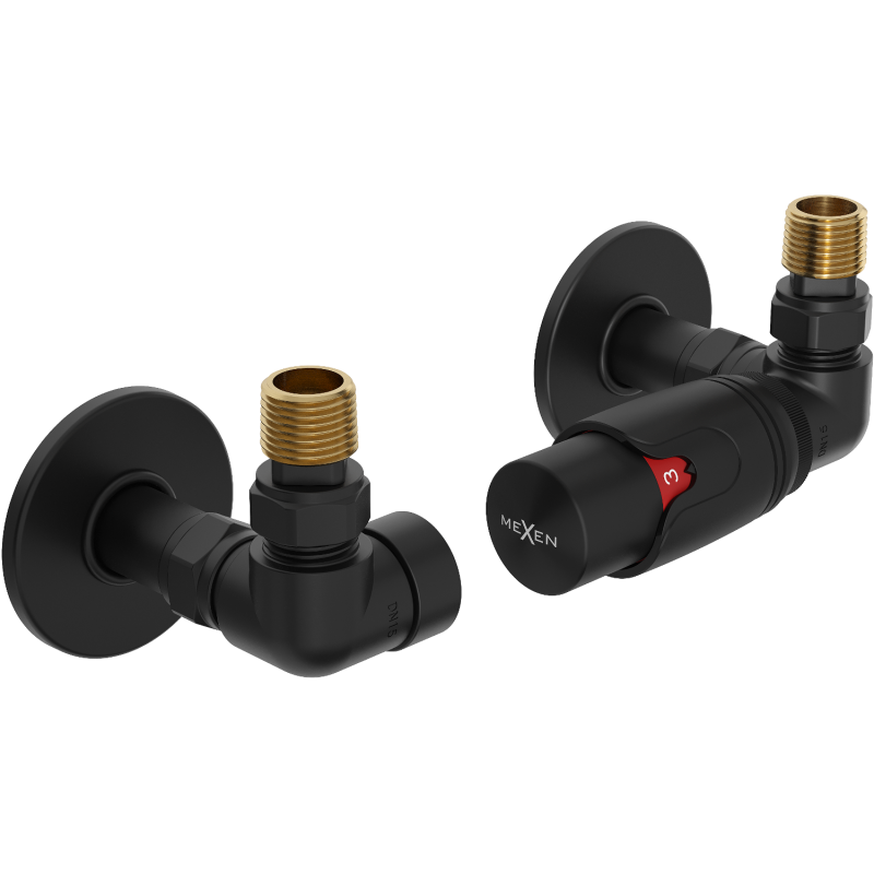 Mexen G00 ensemble thermostatique axial avec cache R, noir - W903-900-904-70