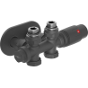 Mexen G00 ensemble thermostatique coudé/droit avec rosace R, Duplex, DN50, anthracite - W908-900-905-66