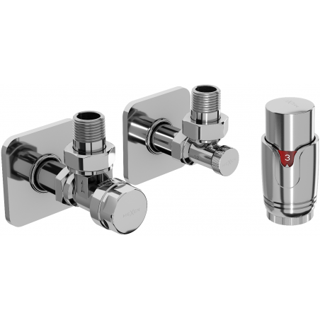 Mexen G00 ensemble thermostat d’angle avec cache S, chrome - W901-900-909-01