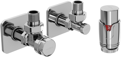 Mexen G00 ensemble thermostat d’angle avec cache S, chrome - W901-900-909-01