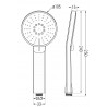 Mexen R-40 pommeau de douche 3 fonctions, gun gray brossé - 79540-66