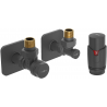 Mexen G00 ensemble thermostatique angulaire avec rosace S, anthracite - W901-900-909-66