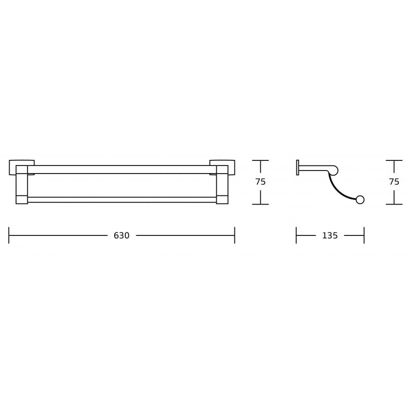 Mexen Zoja double porte-serviettes, doré - 7019125-50