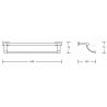 Mexen Zoja double porte-serviettes, doré - 7019125-50