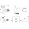 Mexen G00 ensemble thermostatique angulaire avec cache S, noir - W901-900-909-70