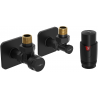 Mexen G00 ensemble thermostatique angulaire avec cache S, noir - W901-900-909-70