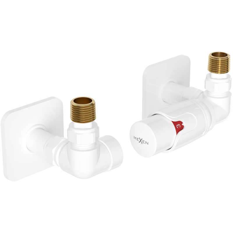 Mexen G00 ensemble thermostatique axial avec rosace S, blanc - W903-900-909-20