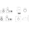 Mexen G00 ensemble de thermostat axial avec cache S, anthracite - W903-900-909-66