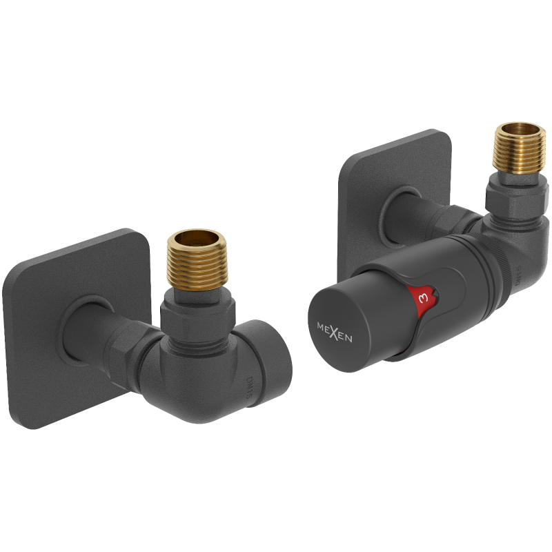 Mexen G00 ensemble de thermostat axial avec cache S, anthracite - W903-900-909-66