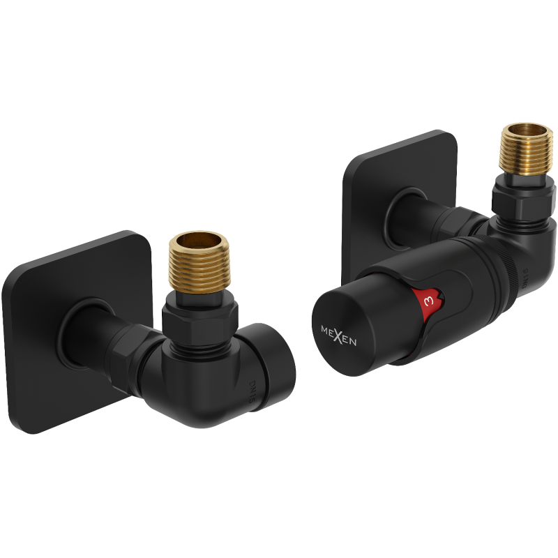 Mexen G00 ensemble de thermostat à axe avec couverture S, noir - W903-900-909-70