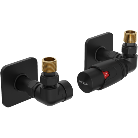 Mexen G00 ensemble thermostatique axial avec rosace S, noir - W903-900-909-70