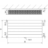 Chauffage à plaques Mexen Line CCL33 300 x 700 mm, connexion inférieure centrale, 868 W, blanc - W6C33L-030-070-00