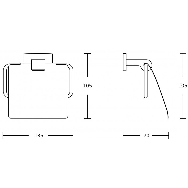 Mexen Zoja support de papier toilette, chrome - 7019133-00