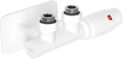 Mexen G00 ensemble thermostatique d'angle avec rosace S, Duplex, DN50, blanc - W907-900-910-20