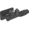 Mexen G00 ensemble thermostatique d'angle avec cache S, Duplex, DN50, anthracite - W907-900-910-66